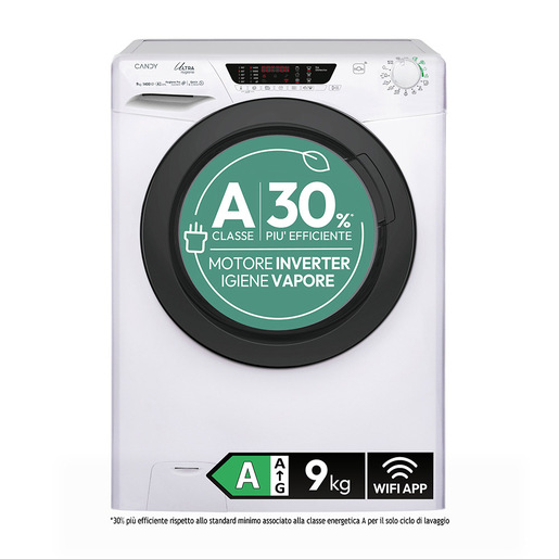 Image of Candy HES 494TWMB10-S lavatrice Caricamento frontale 9 kg 1400 Giri/min Bianco