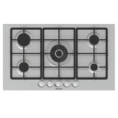 Hisense GM773XF Piano Cottura a Gas, 5 Zone di Cottura, Larghezza 70 cm, Bruciatore Wok Doppia Corona e Griglie in Ghisa, Accensione Integrata, Inox Anti Impronta-image