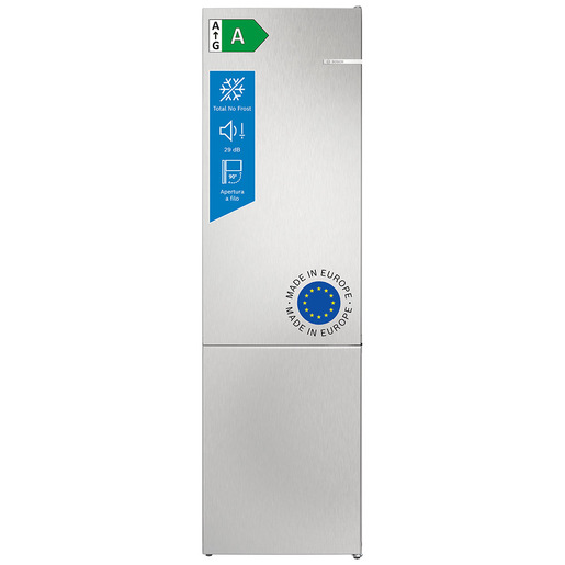 Image of Bosch Serie 4 KGN392LAG Frigorifero Combinato da libera installazione 203 X 60 cm Metal look Classe A