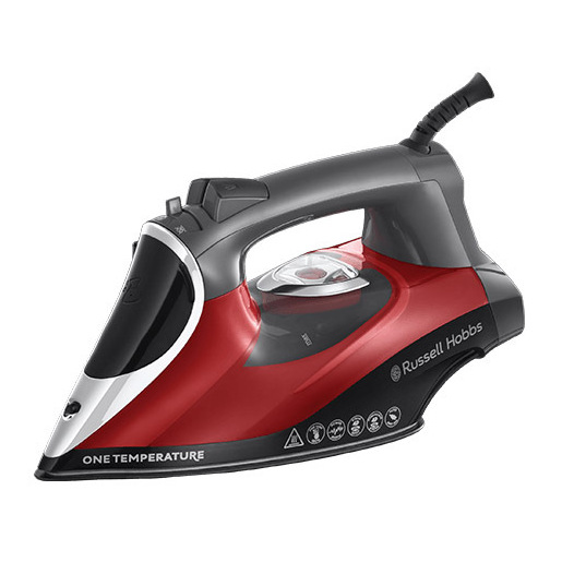 Image of Russell Hobbs 25090-56 ferro da stiro Ferro da stiro a secco e a vapore Piastra in Ceramica 2600 W Nero, Grigio, Rosso cod015