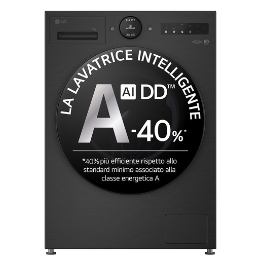 Image of LG F4X7013TBB Lavatrice 13kg AI DD™ Serie X7, Classe A-40%, 1400 giri, Display Easy Circle, Wi-Fi, AI Wash, TurboWash
