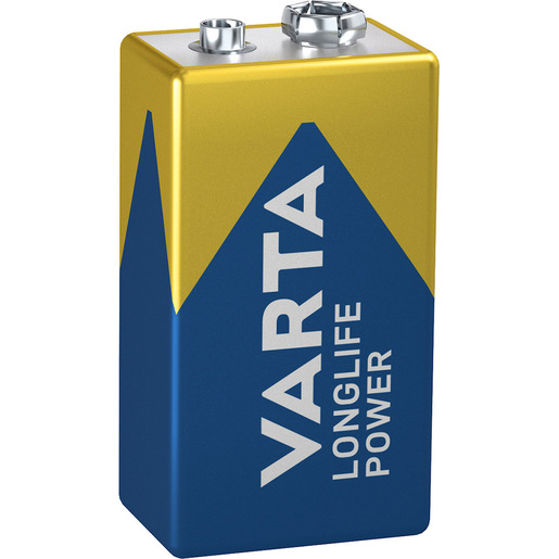 Image of Varta Longlife Power, Batteria Alcalina, 9V, E-Block, 6LP3146