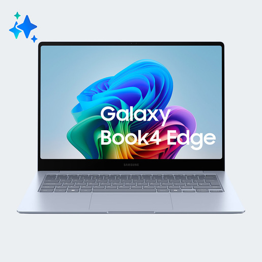 Image of Samsung Galaxy Book4 Edge Laptop, Elite X, 16GB RAM, 512GB SSD, 14'' Super AMOLED, Windows 11 Home, Sapphire Blue
