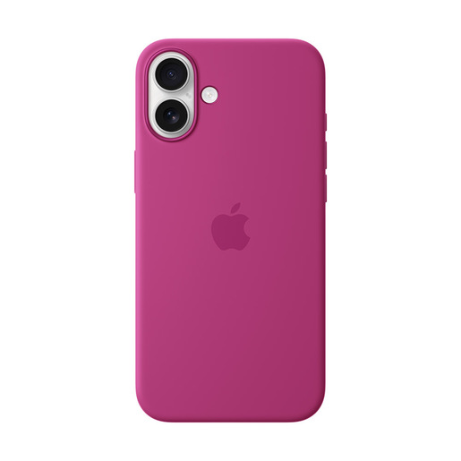 Image of Apple Custodia MagSafe in silicone per iPhone 16 Plus - Fucsia