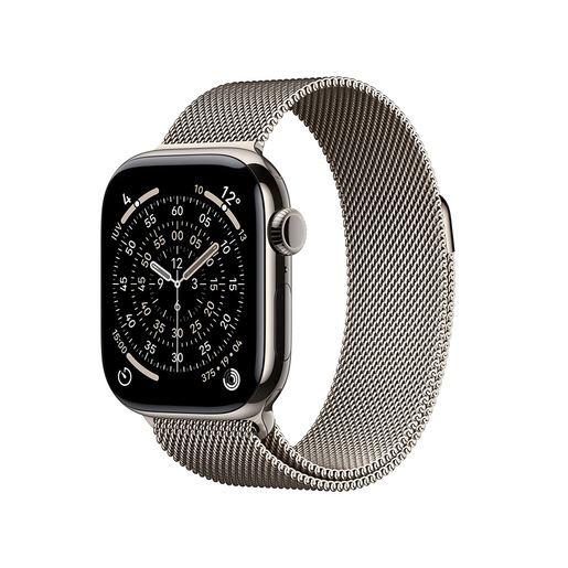 Image of Apple Watch Series 11 GPS + Cellular 42mm Cassa Titanio con Loop in maglia Milanese