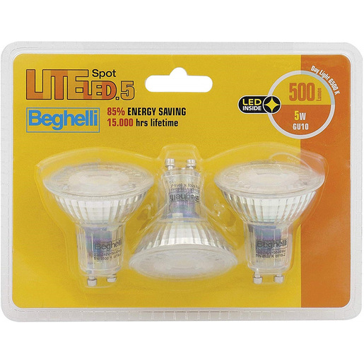 Image of Beghelli LiteLED.5 Lampadina a risparmio energetico Luce diurna 6500 K 5 W GU10 E