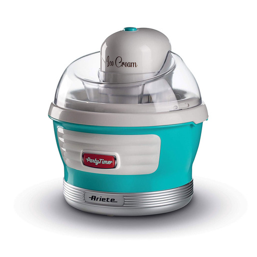 Ariete 643 Ice Cream Maker Party Time, Macchina per fare il gelato, 12W, Capacità 1,5 L, Cestello estraibile con doppio isolamento, Tempo preparazione