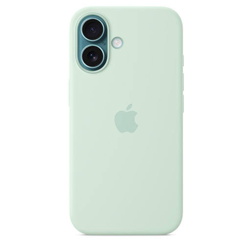Image of Apple Custodia MagSafe in silicone per iPhone 16 – Acquamarina