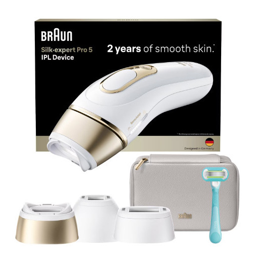 Image of Braun Silk-expert Pro Silk expert Pro 5 Luce pulsata intensa (IPL) Bianco, Oro