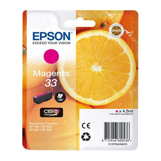 Image of Epson Oranges 33 M cartuccia d'inchiostro 1 pz Originale Resa standard