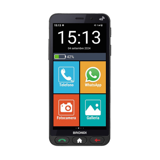Image of Brondi Amico Vero 4G 14,5 cm (5.7'') Doppia SIM Android 14 USB tipo-C 3 GB 32 GB 2800 mAh Nero