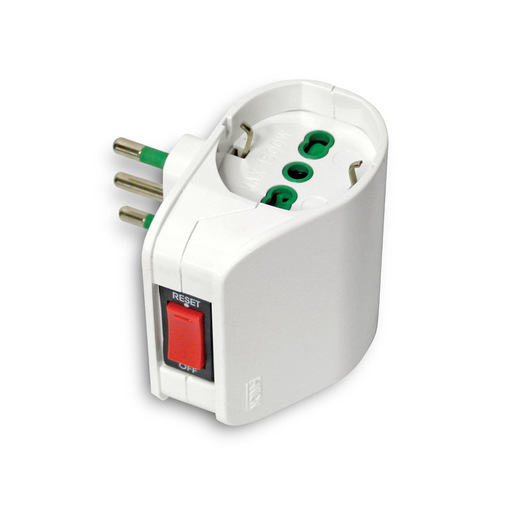 Image of FANTON 87310 adattatore per presa di corrente Tipo L (IT) Tipo L (IT) + Tipo F Bianco