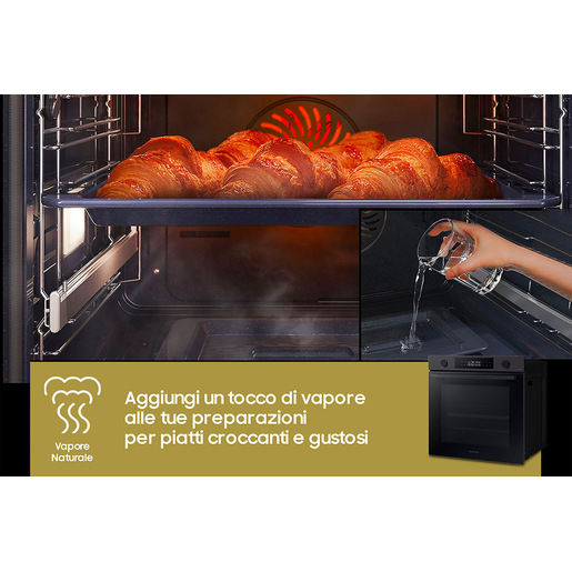 Image of Samsung NV7B4440VBB Forno ad incasso Dual Cook Serie 4 76 L A+ Black Inox