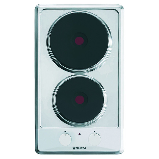 Image of Glem Gas GT320IX piano cottura Acciaio inossidabile Da incasso 29 cm Piastra sigillata 2 Fornello(i)