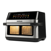 G3 Ferrari G10223 Friggitrice Ad Aria, "Friggisano 6+6", 2200 W, 12 Lt, 10 Programmi, Display A Colori, Funzione Essiccatore, Luce Interna, Contenitore E Vassoio Antiaderenti, Ricettario Incluso-image