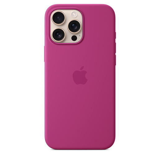 Image of Apple Custodia MagSafe in silicone per iPhone 16 Pro Max - Fucsia