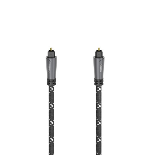 Image of Hama Cavo fibra ottica TOSLINK ODT, 1,5 metri, connettori dorati, TPE, spine metallo