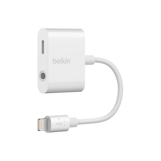 Image of Belkin RockStar cavo per cellulare Bianco 3.5mm Lightning