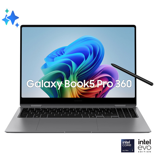 Samsung Galaxy Book Galaxy Book5 Pro 360 Intel Core Ultra 7 256V Computer portatile 40,6 cm (16'') Touch screen WQXGA+ 16 GB LPDDR5x-SDRAM 512 GB SSD Wi-