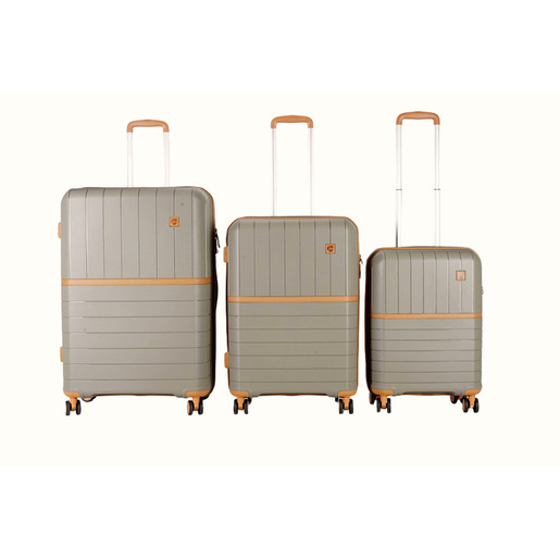 Image of Joia Home JHOPJPP01TRIOBROWN bagaglio Set di valigie Guscio rigido Marrone Polipropilene (PP)