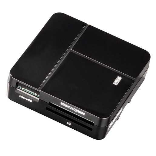 Image of Hama Lettore USB 2.0 ''ALL IN 1'' con cavo, MS, MS DUO, MS PRO, SD, SD HC, SDXC, MMC, MSD, MSD HC, MSD XC, nero, blister