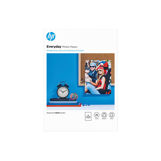 Image of HP Confezione da 25 fogli carta fotografica lucida Everyday A4/210 x 297 mm