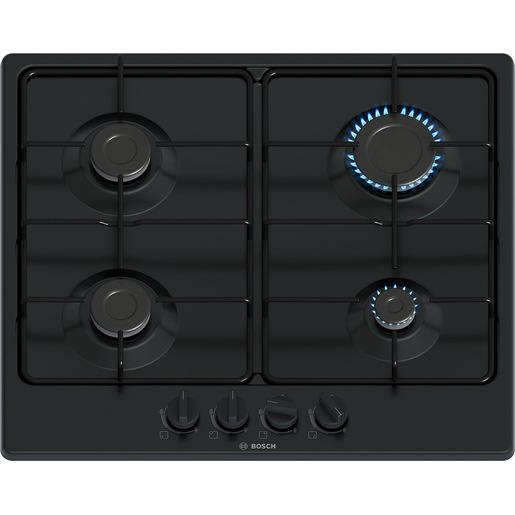 Image of Bosch Serie 4 PGP6B6K80 Piano cottura a gas 60 cm 4 fuochi Acciaio Nero