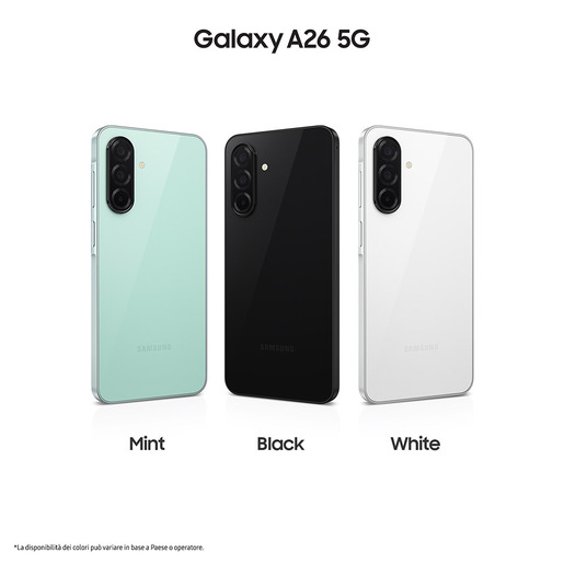 Image of Samsung Galaxy A26 5G, Smartphone con Funzioni intelligenti, Display Super AMOLED 6.7'', 6GB RAM, 128GB, Batteria 5.000 mAh, memoria espandibile, White