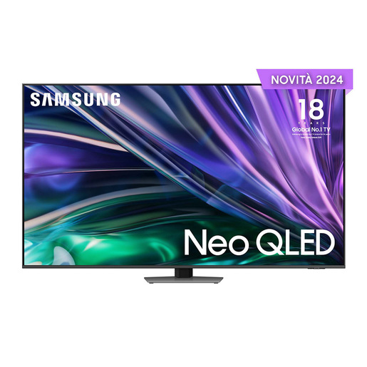 Samsung TV Neo QLED 4K 75'' QE75QN85DBTXZT Smart TV Wi-Fi Carbon Silver 2024, Processore NQ4 AI GEN2, Tecnologia Quantum Matrix, Simple Chamfer Design, D