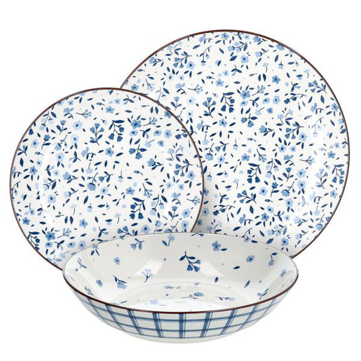 Image of Tognana Porcellane MC070186190 servizio da tavola 18 pz Porcellana Blu, Bianco