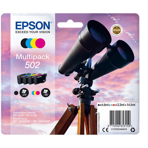 Image of        Epson Multipack 4-colours 502 Ink