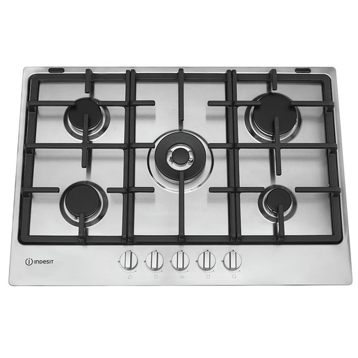 Image of Indesit THP 752 W/IX/I Acciaio inossidabile Da incasso 75 cm Gas 5 For