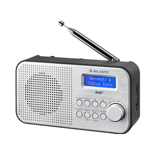 Image of New Majestic RT-194 DAB Portatile Digitale Nero, Argento