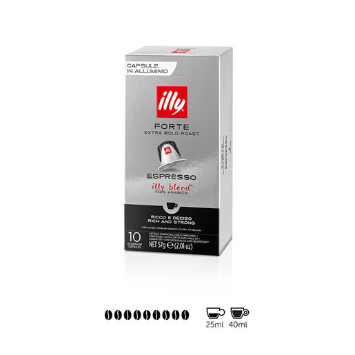 Image of Illy 10 caffè in Capsule compatibili Nespresso® Tostato ESPRESSO FORTE