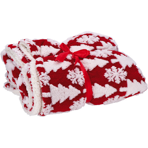 Image of AD Trend 117122ROS coperta con maniche 130 x 160 cm Poliestere Rosso, Bianco