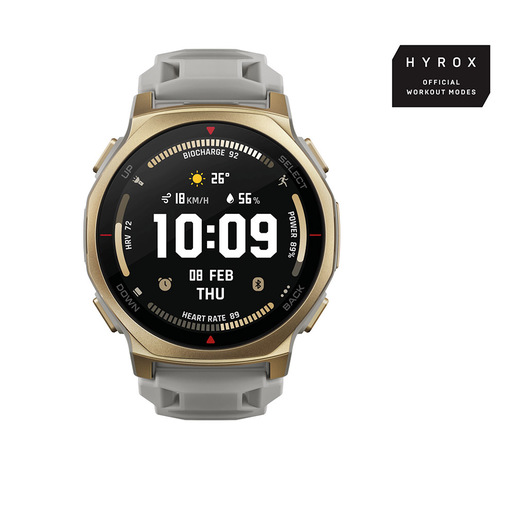 Image of Amazfit T-rex 3 Pro 3,35 cm (1.32'') AMOLED 44 mm Digitale 466 x 466 Pixel Touch screen Oro Wi-Fi GPS (satellitare)