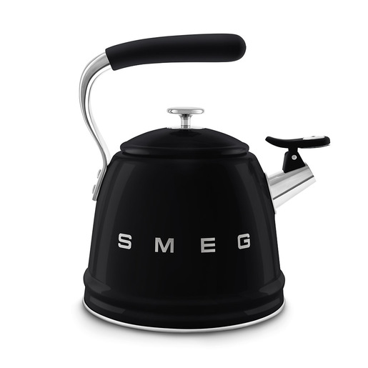 Image of Smeg Bollitore con fischio 50's Style - Nero LUCIDO - WKF01BL
