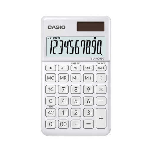 Image of        Casio SL-1000SC-WE calcolatrice Tasca Calcolatrice di base Bianco