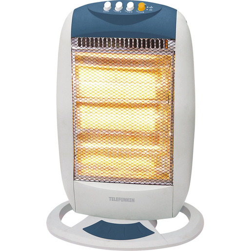 Image of Telefunken M08020 stufetta elettrica Interno Blu, Bianco 1200 W Riscaldatore di ambienti elettrico alogeno