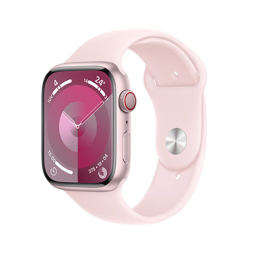 Image of Apple Watch Series 9 GPS + Cellular Cassa 45mm in Alluminio Rosa con C