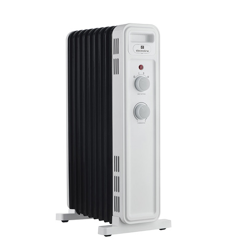 Image of Electroline OFRE9F20M stufetta elettrica Interno Nero, Bianco 2000 W Riscaldatore ambiente elettrico a olio