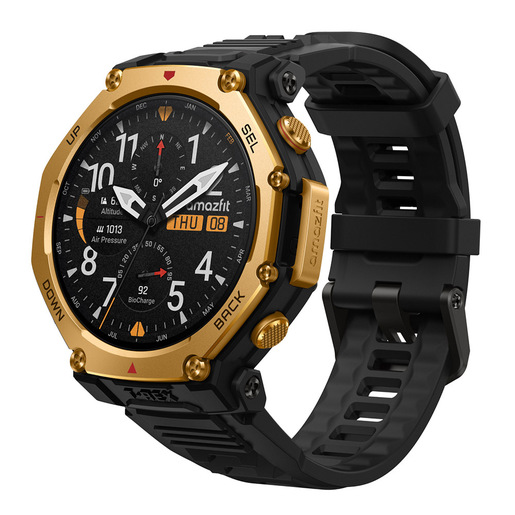 Image of Amazfit T-Rex 3 Pro 3,81 cm (1.5'') AMOLED 48 mm Digitale 480 x 480 Pixel Touch screen Oro Wi-Fi GPS (satellitare)