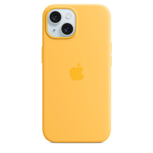 Image of Apple Custodia MagSafe in silicone per iPhone 15 - Sole