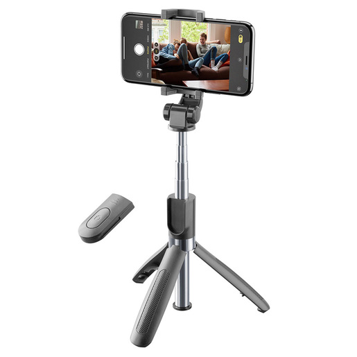Image of Cellularline Freedom - Universale Asta selfie Bluetooth® treppiede