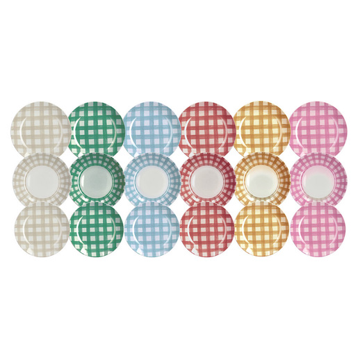 Image of Joia Home MADISON VICHY servizio da tavola 18 pz Colori assortiti