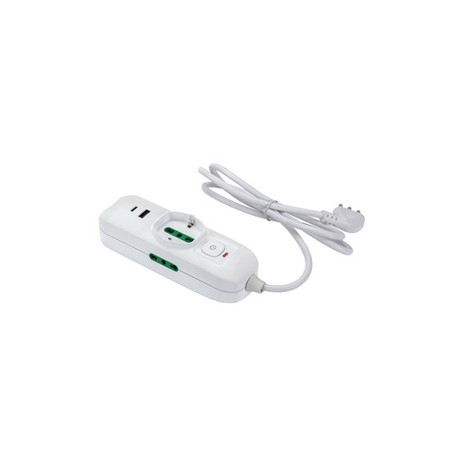 Image of FANTON 474124 prolunghe e multiple 1,5 m 1 presa(e) AC Bianco