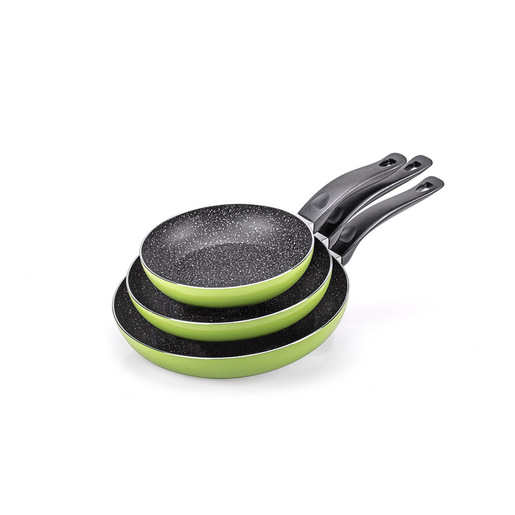 Image of Alluflon LIME SET 3 FRYPANS 20+24+28 CM Made in Italy