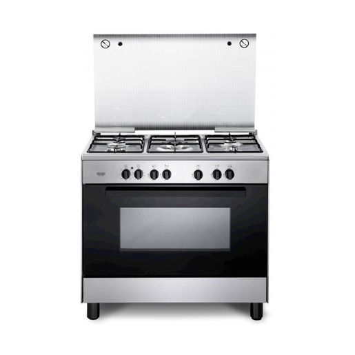 Image of De’Longhi FMX 96 ED cucina Gas Nero, Stainless steel A