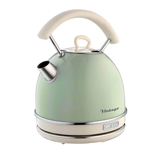 Image of Ariete 2877 Bollitore elettrico 1,7 Litri di Design - Infusi, tè e tisane - Autospegnimento - 2000 Watt - Acciaio Inox - Linea Vintage - Verde