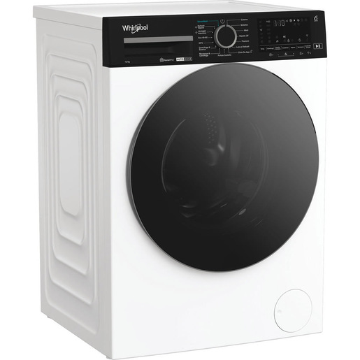 Image of Whirlpool FRONT LOADER STD, Capacità 12kg, classe A -10%, bianco, Autodose, vapore, porta nera, Wi-Fi